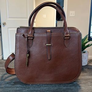 Fossil Satchel/Crossbody Pebbled Leather bag